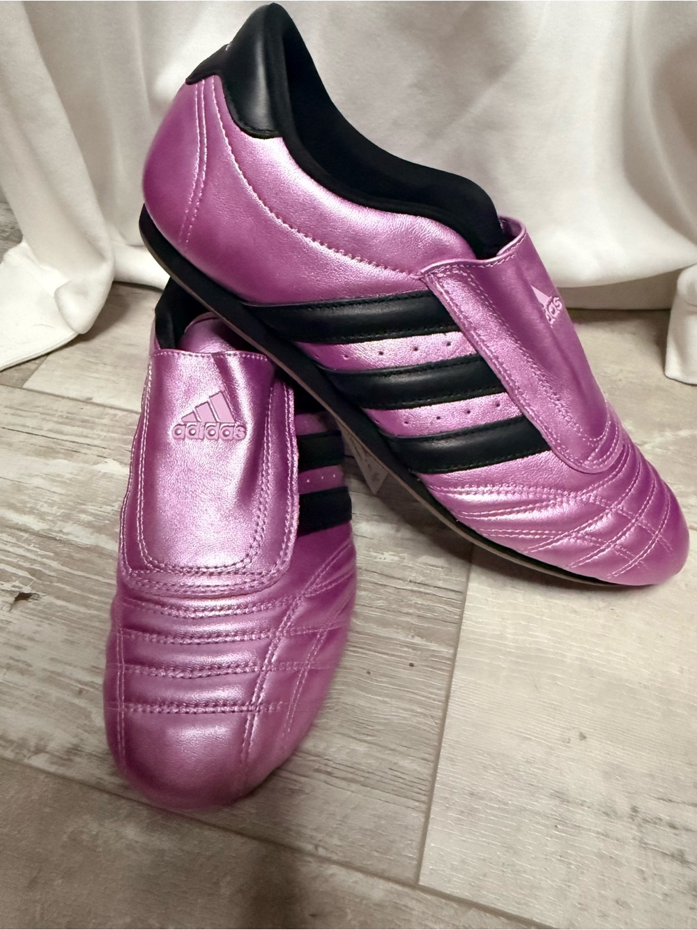 adidas Taekwondo W Women’s 10.5 Metallic Pink Lilac Black Shoes NWT